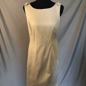 Tan Brooks Brothers Business Casual Mid-Length Dress